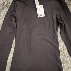 H&M Long sleeve, Knit Top, Size XS, Black, NWT